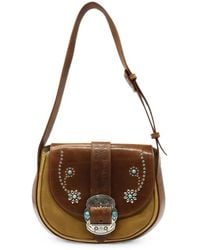 HTC - Joan Flower-Studded Leather Shoulder Bag - Lyst