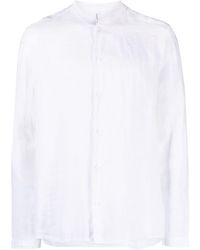 Transit - Band-collar Linen-cotton Shirt - Lyst