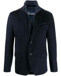 Herno - Padded-Detail Single-Breasted Blazer - Lyst