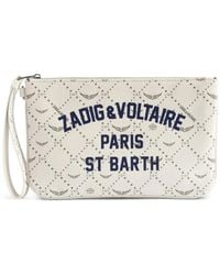 Zadig & Voltaire - X St Barth Logo-Print Clutch Bag - Lyst