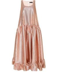 ANOUKI - Metallic Flared Dress - Lyst