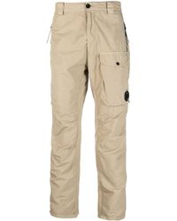C.P. Company - Lens-detail Cotton Tapered Trousers - Lyst