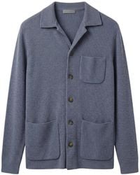 Lardini - Ribbed-Knit Patch-Pocket Jacket - Lyst