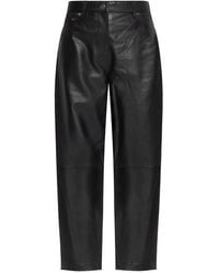 Samsøe & Samsøe - Saharpal Leather Panelled-Design Trousers - Lyst