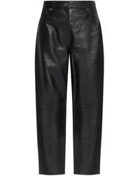 Samsøe & Samsøe - Saharpal Leather Panelled-Design Trousers - Lyst