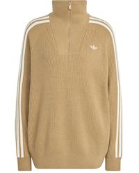adidas - Stehkragen-Pullover mit Reißverschluss - Lyst