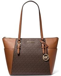 Michael Kors - Large Charlotte Monogram-Print Tote Bag - Lyst