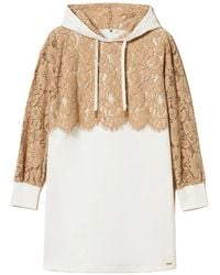 Twinset - Lace-Detail Hooded Dress - Lyst