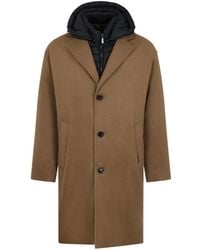 Moorer - Hooded Coat - Lyst