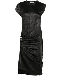 Rabanne - Lurex Jersey Draped Dress - Lyst