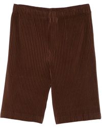 Homme Plissé Issey Miyake - Plissé-Effect Shorts - Lyst