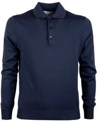 Malo - Buttoned Long-Sleeve Polo Shirt - Lyst