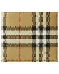 Burberry - Check Bi-Fold Wallet - Lyst