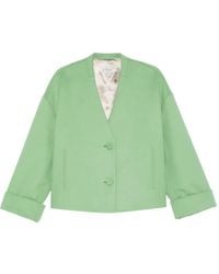 Alberto Biani - Buttoned Cropped Jacket - Lyst
