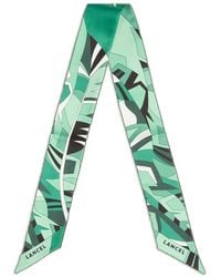 Lancel - Arabesque-Motif Silk Headband - Lyst