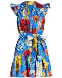 Alice + Olivia - Cora Flutter-Sleeve Tiered Mini Dress - Lyst