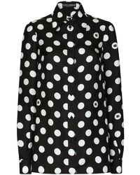 Dolce & Gabbana - Chemise En Soie À Pois - Lyst