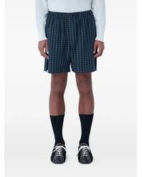 Wales Bonner - Checked Elasticated Tailored Shorts - Lyst