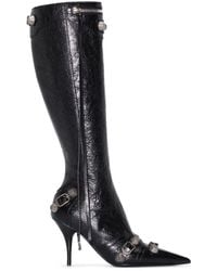 Balenciaga - Cagole 90Mm Leather Boots - Lyst