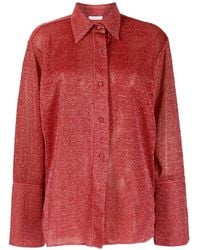 Oséree - Metallic-Effect Button-Up Shirt - Lyst