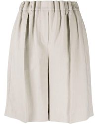 Brunello Cucinelli - Pleated Tailored Shorts - Lyst