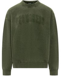 DSquared² - Sweatshirt mit Logo-Stickerei - Lyst