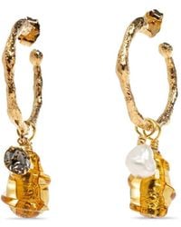 forte_forte - Pearl-Embellished Hoop Earrings - Lyst