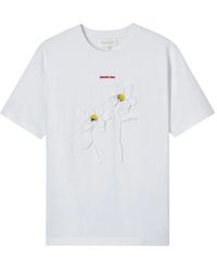 ShuShu/Tong - Flower-Appliqué Cotton T-Shirt - Lyst