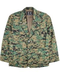 THUG CLUB - Army Camouflage Single-Breasted Blazer - Lyst