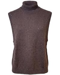 Brunello Cucinelli - Sequin-Embellished Roll-Neck Sweater - Lyst