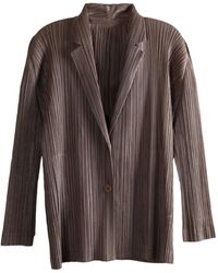 Pleats Please Issey Miyake - Buttoned Pleated Jacket - Lyst