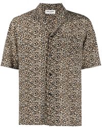 Saint Laurent - Leopard Print Short-sleeve Shirt - Lyst