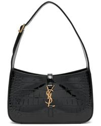Saint Laurent - Sac Porté Épaule Le 5 À 7 À Effet Peau De Crocodile - Lyst