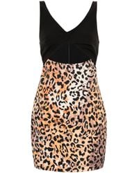 Just Cavalli - Cady Leopard-Print Mini Dress - Lyst