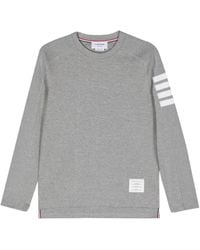 Thom Browne - 4-Bar Stripe Cotton Sweatshirt - Lyst