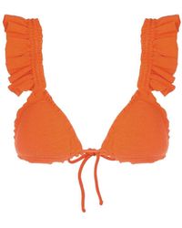 Clube Bossa Top de bikini Laven con diseño triangular - Naranja