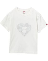 AAPE BY A BATHING AP - Logo-Print Crew Neck T-Shirt - Lyst