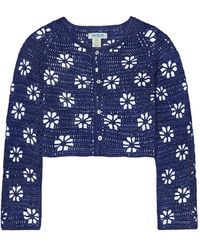 Calle Del Mar - Floral Crochet Cardigan - Lyst