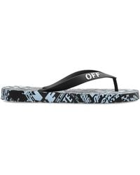 Off-White c/o Virgil Abloh - Logo-Print Flip-Flops - Lyst