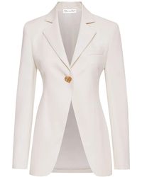 Oscar de la Renta - Button-Detail Virgin-Wool Blazer - Lyst