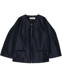 Jil Sander - Zip-Up Collarless Jacket - Lyst