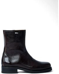 Our Legacy - Side-Zip Leather Boots - Lyst