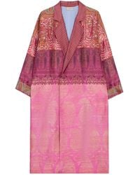 Pierre Louis Mascia - Enekam Paisley-Print Double-Breasted Coat - Lyst