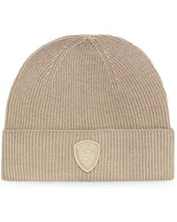 Blauer - Oliver Ribbed Logo Patch Beanie Hat - Lyst