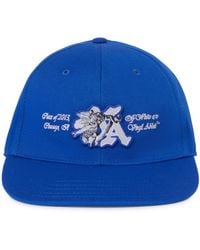 Off-White c/o Virgil Abloh - Off- casquette de baseball bleue à écusson graphique - Lyst