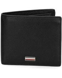 Tommy Hilfiger - Logo-Plaque Pebbled-Leather Wallet - Lyst