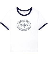 Sporty & Rich - Riding Club Ringer T-Shirt - Lyst