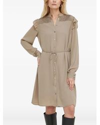 Bruuns Bazaar - Pleated Ruffle Midi-Dress - Lyst