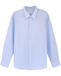 DUNST - Logo-Embroidered Cotton Shirt - Lyst