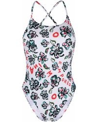 Emporio Armani - Floral-print Swimsuit - Lyst